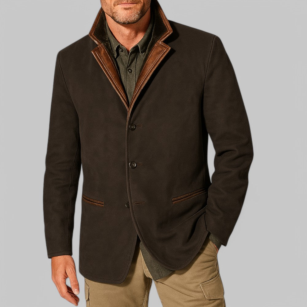 Blazer vintage de otoño para hombre – Chaqueta clásica de estilo campestre