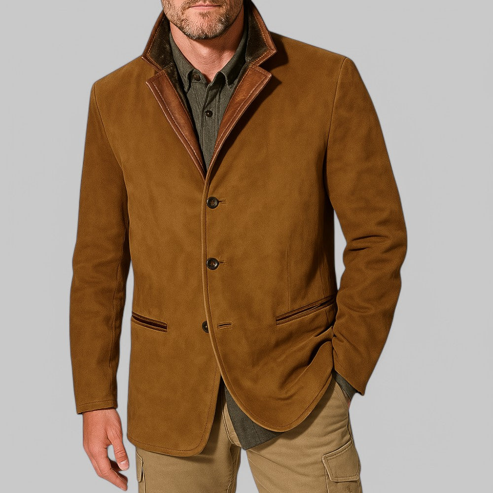 Blazer vintage de otoño para hombre – Chaqueta clásica de estilo campestre