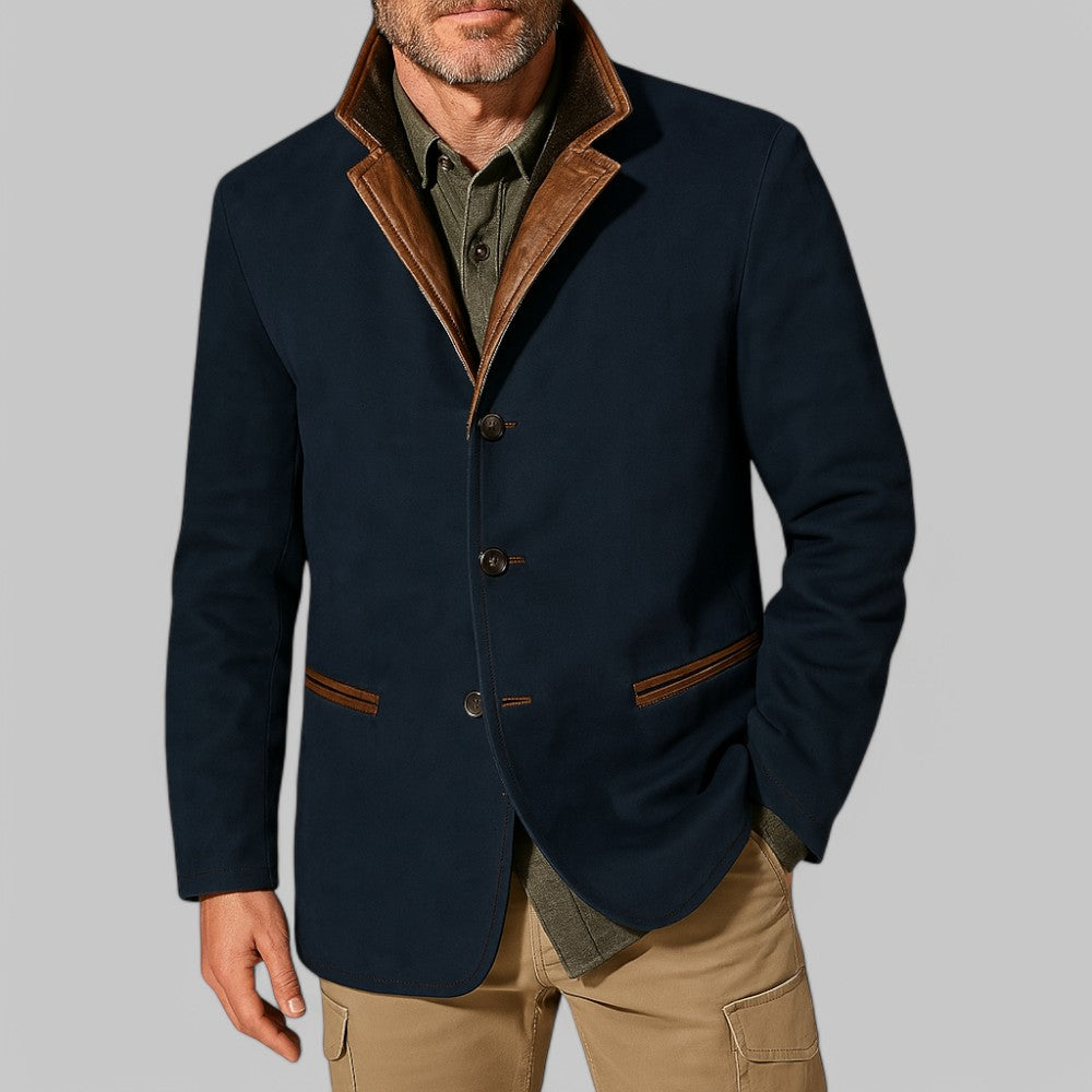 Blazer vintage de otoño para hombre – Chaqueta clásica de estilo campestre