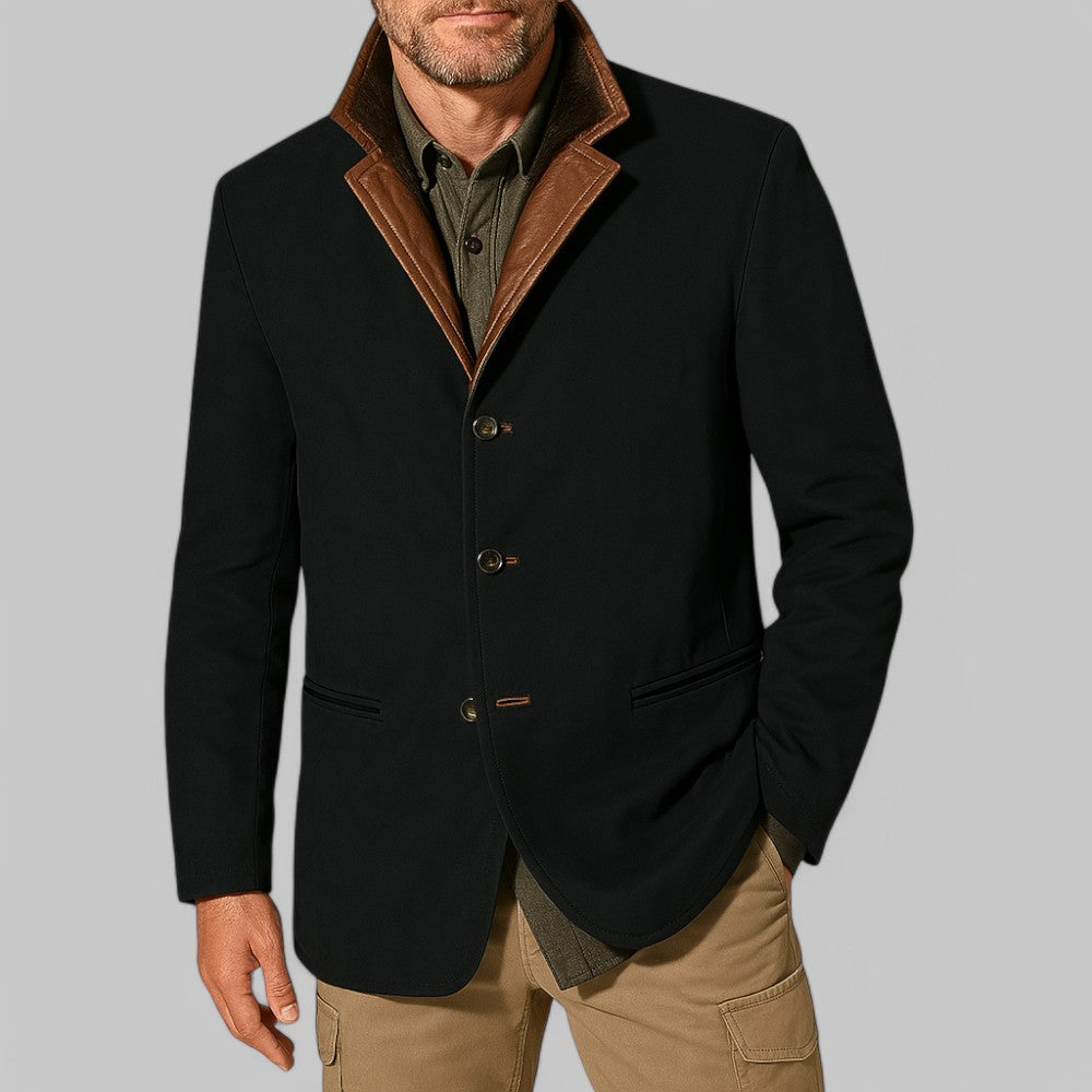 Blazer vintage de otoño para hombre – Chaqueta clásica de estilo campestre