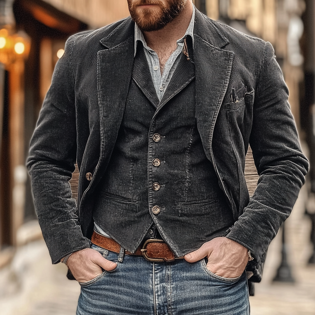 Blazer y chaleco de cachemira