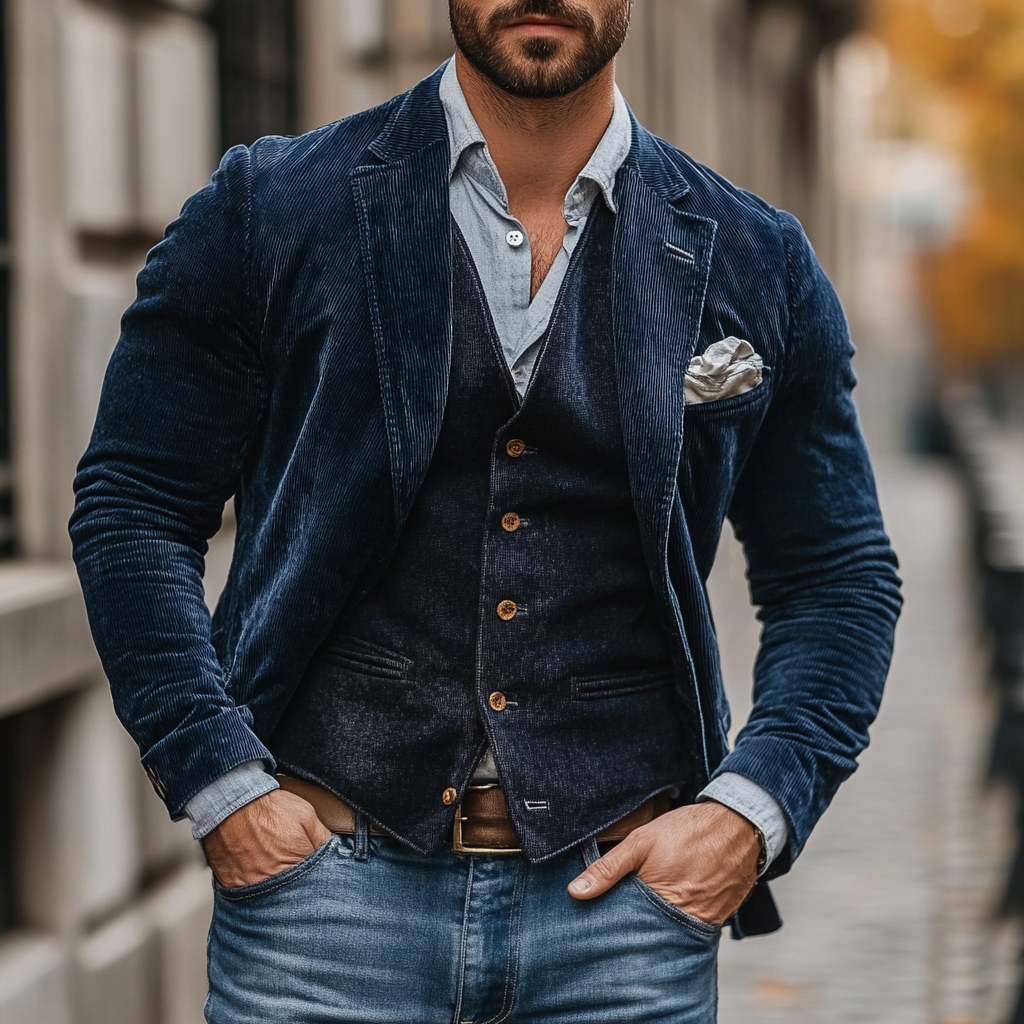 Blazer y chaleco de cachemira