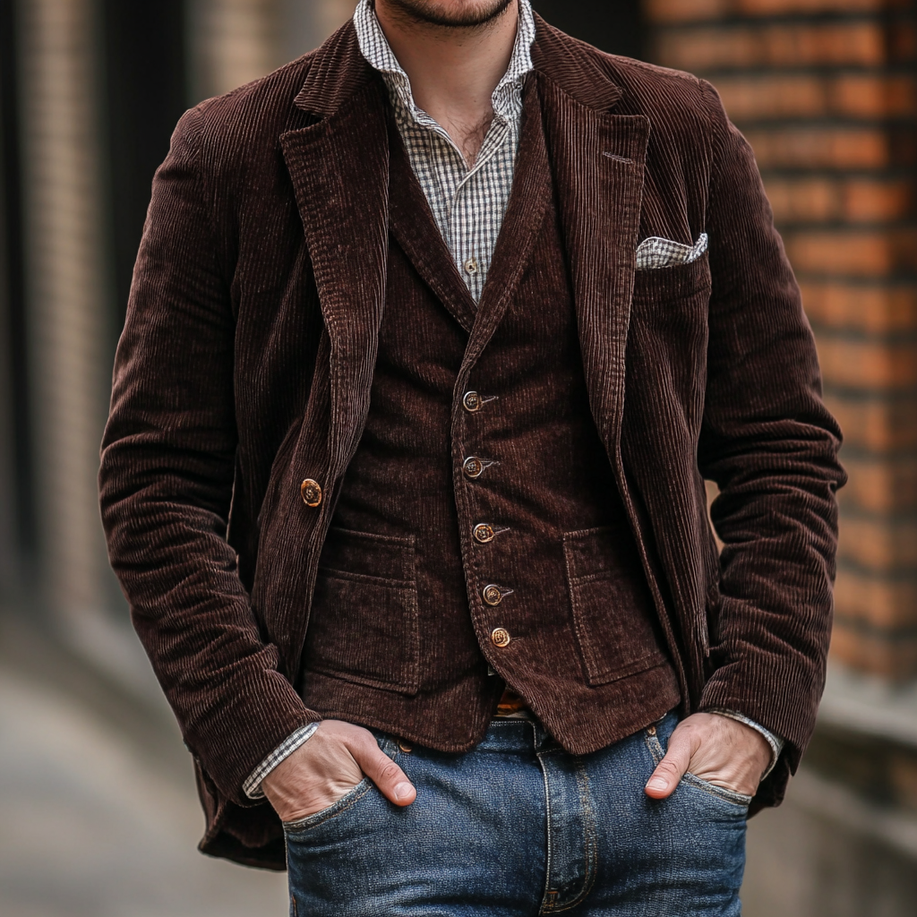 Blazer y chaleco de cachemira