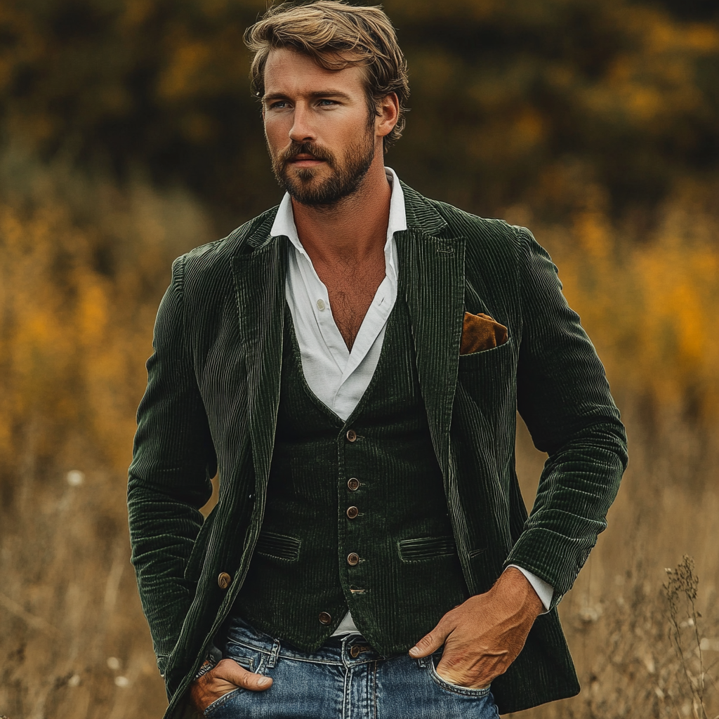Blazer y chaleco de cachemira
