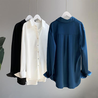Blusa de mujer de manga larga con cuello