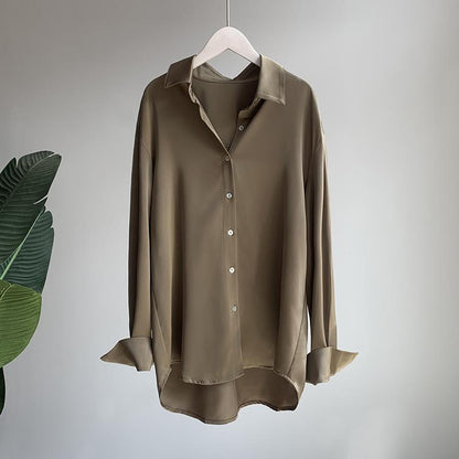 Blusa de mujer de manga larga con cuello