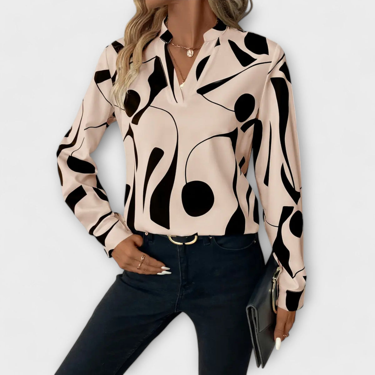 Blusa elegante estampada