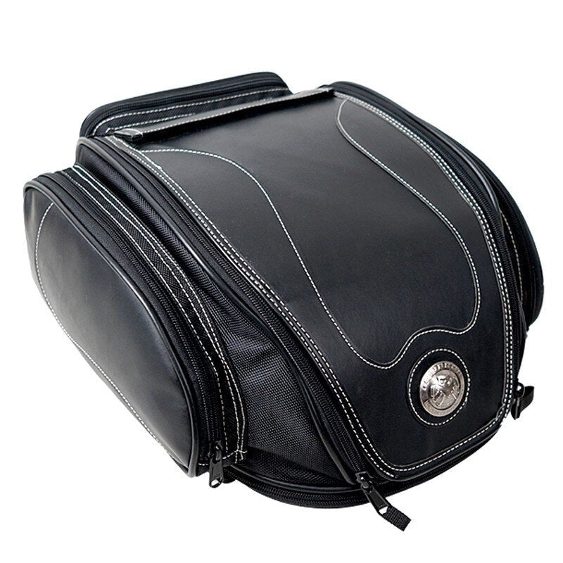 Bolsa de Cola de Motocicleta Resistente al Agua con Almacenamiento Expandible
