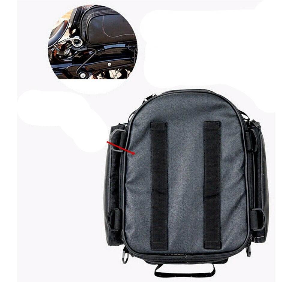 Bolsa de Cola de Motocicleta Resistente al Agua con Almacenamiento Expandible