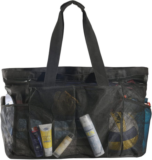 Bolsa de Playa de Malla Extra Grande con Cremallera – Impermeable a la Arena