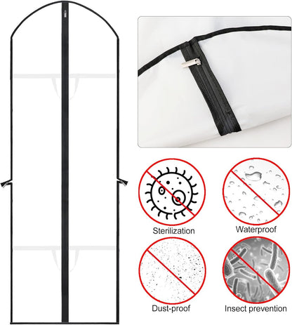 Bolsa de Prenda Extra-Larga para Vestidos y Tocados – 71" (180.34 cm) Fundas Protectores con Asas