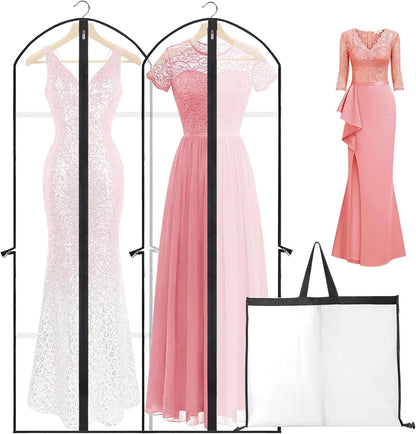 Bolsa de Prenda Extra-Larga para Vestidos y Tocados – 71" (180.34 cm) Fundas Protectores con Asas