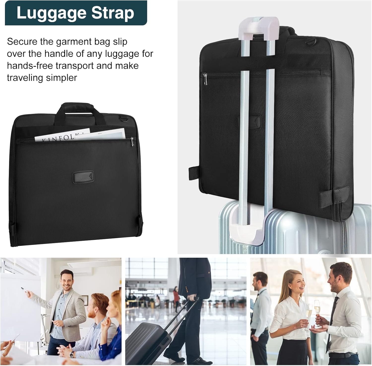 Bolsa de Ropa de Viaje Impermeable Plegable – Organizador de Trajes de Mano con Correa