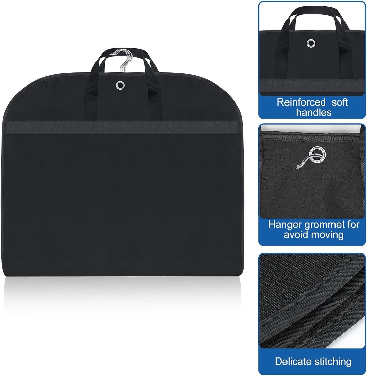 Bolsa de Ropa Oxford Impermeable – Funda para Traje con Fuelle y Bolsillos (Paquete de 2)