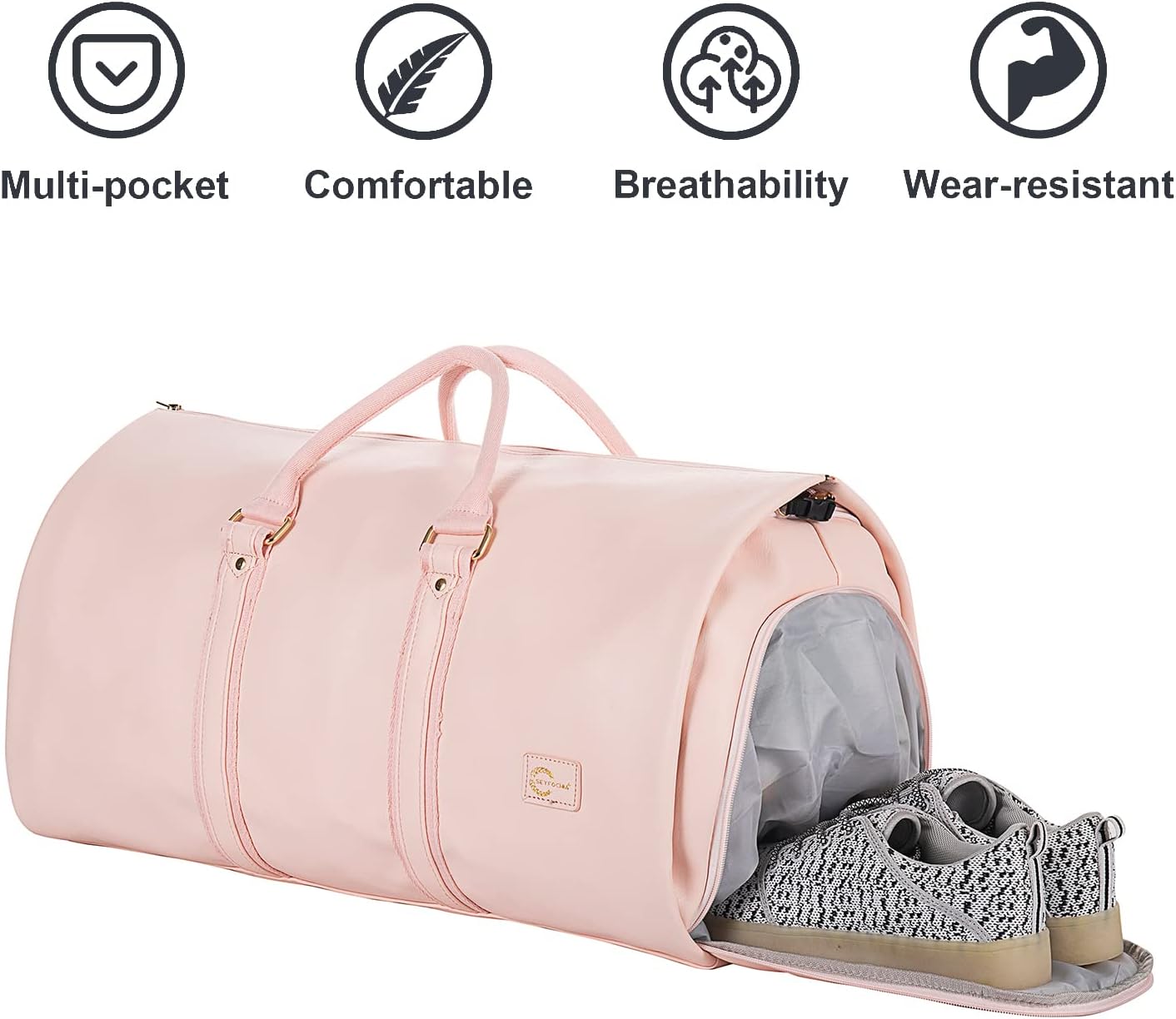Bolsa de Viaje Convertible de Cuero PU – Maleta de Fin de Semana