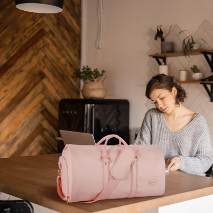 Bolsa de Viaje Convertible de Cuero PU – Maleta de Fin de Semana
