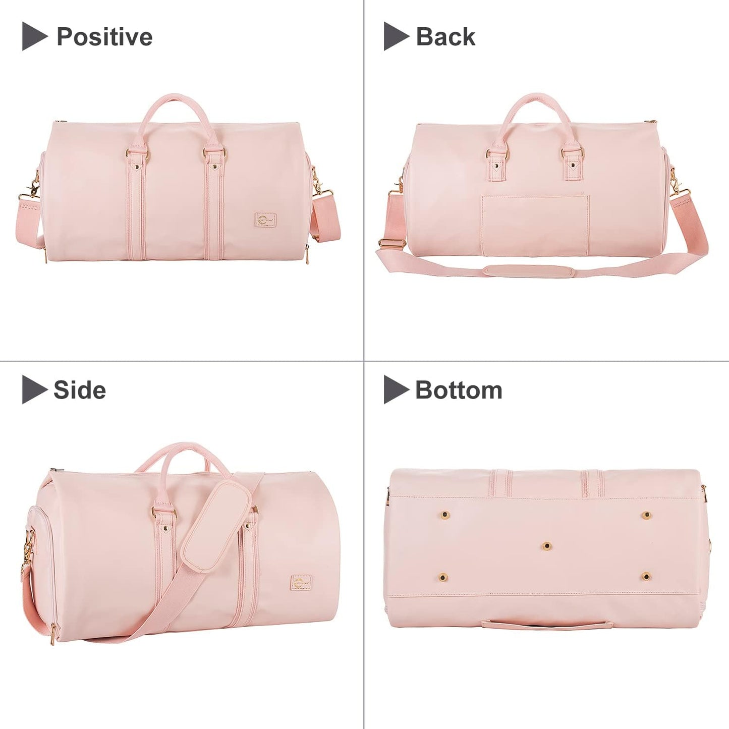 Bolsa de Viaje Convertible de Cuero PU – Maleta de Fin de Semana