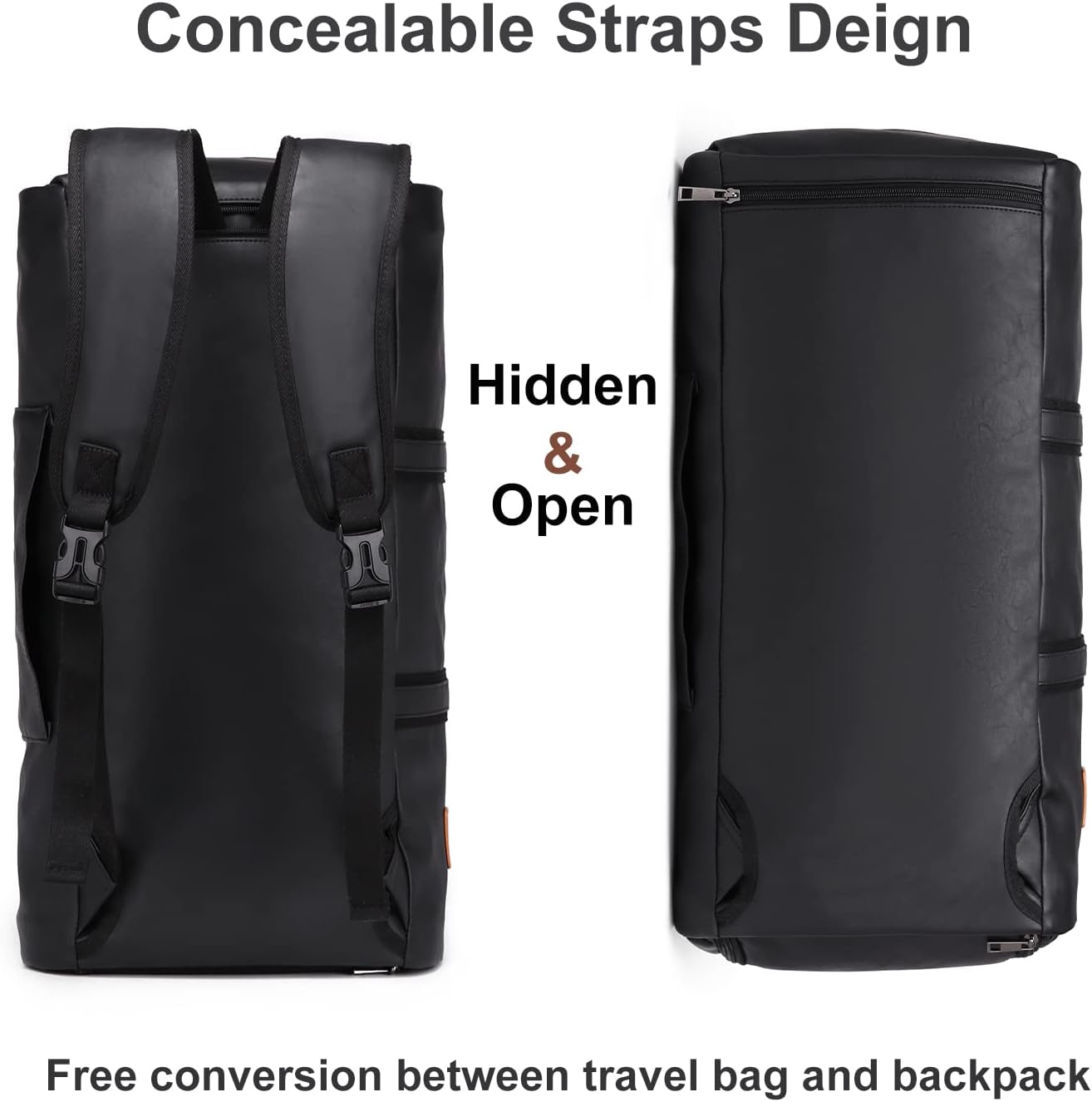Bolsa de Viaje Convertible de Cuero PU – Maleta de Fin de Semana