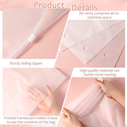 Bolsas de Almacenamiento con Cierre Frosted Multiusos – Paquete de 20 Fundas de Plástico para Ropa (Compra 2 Juegos, Llévate 1 GRATIS)