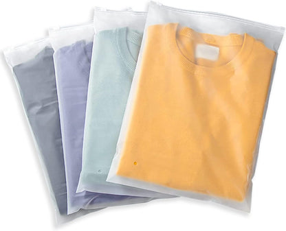 Bolsas de Almacenamiento con Cierre Frosted Multiusos – Paquete de 20 Fundas de Plástico para Ropa (Compra 2 Juegos, Llévate 1 GRATIS)