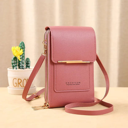 Bolso bandolera antirrobo de piel sintética para mujer