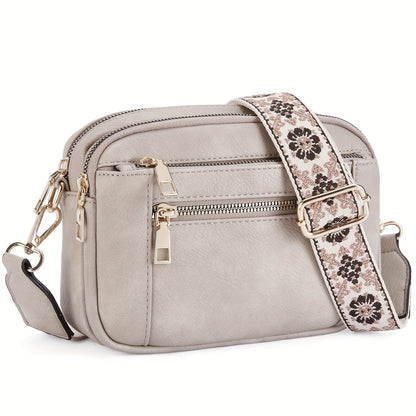 Bolso bandolera boho-chic de piel vegana para mujer