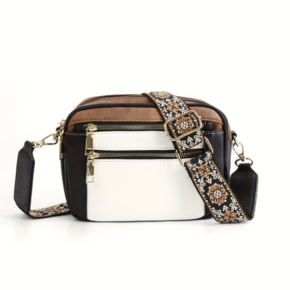Bolso bandolera boho-chic de piel vegana para mujer