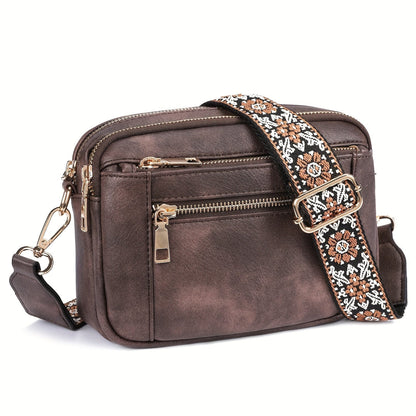 Bolso bandolera boho-chic de piel vegana para mujer