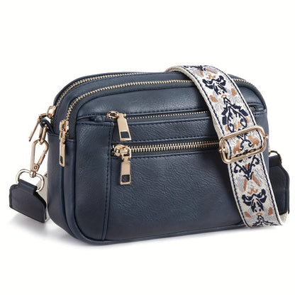 Bolso bandolera boho-chic de piel vegana para mujer