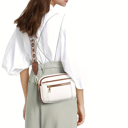 Bolso bandolera boho-chic de piel vegana para mujer