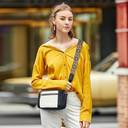 Bolso bandolera boho-chic de piel vegana para mujer