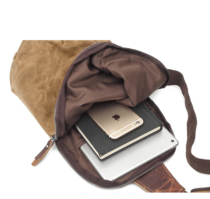 Bolso Cruzado de Lona Resistente al Agua con Bolsillo Antirrobo – MultiWear
