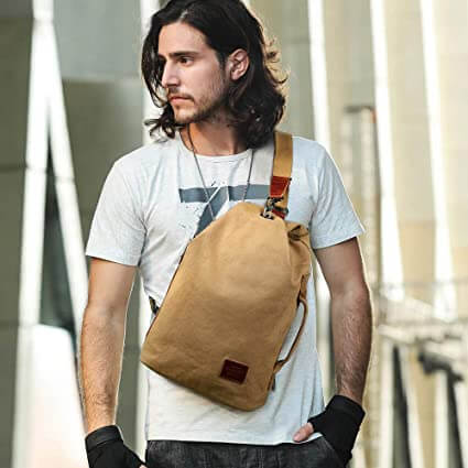 Bolso Cruzado de Lona Resistente al Agua con Bolsillo Antirrobo – MultiWear