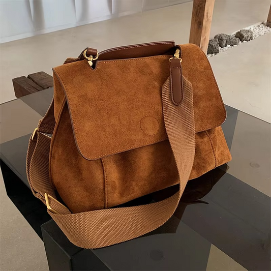 Bolso Cruzado de Suede para Mujeres a la Moda para Otoño Invierno