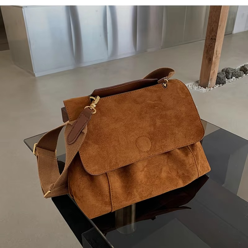 Bolso Cruzado de Suede para Mujeres a la Moda para Otoño Invierno