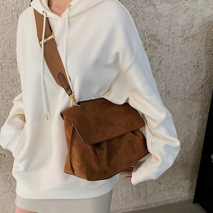 Bolso Cruzado de Suede para Mujeres a la Moda para Otoño Invierno