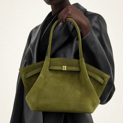 Bolso de Hombro de Lujo para Mujeres - Gran Capacidad, Diseño Elegante, Ante Sintético Negro