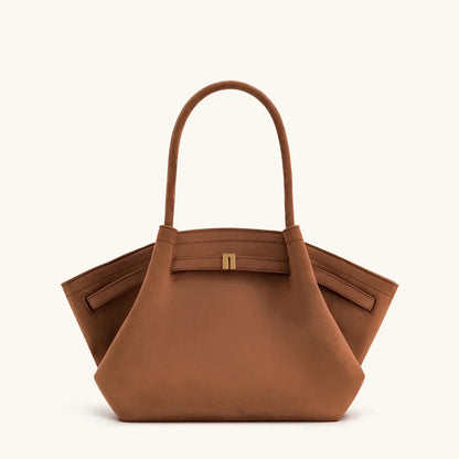 Bolso de Hombro de Lujo para Mujeres - Gran Capacidad, Diseño Elegante, Ante Sintético Negro