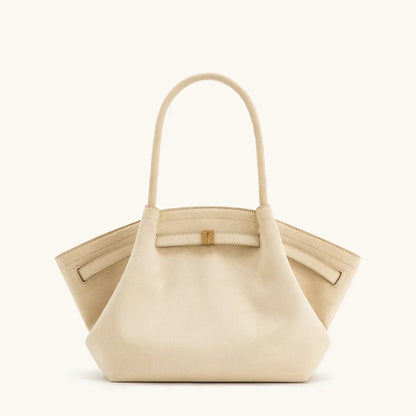 Bolso de Hombro de Lujo para Mujeres - Gran Capacidad, Diseño Elegante, Ante Sintético Negro