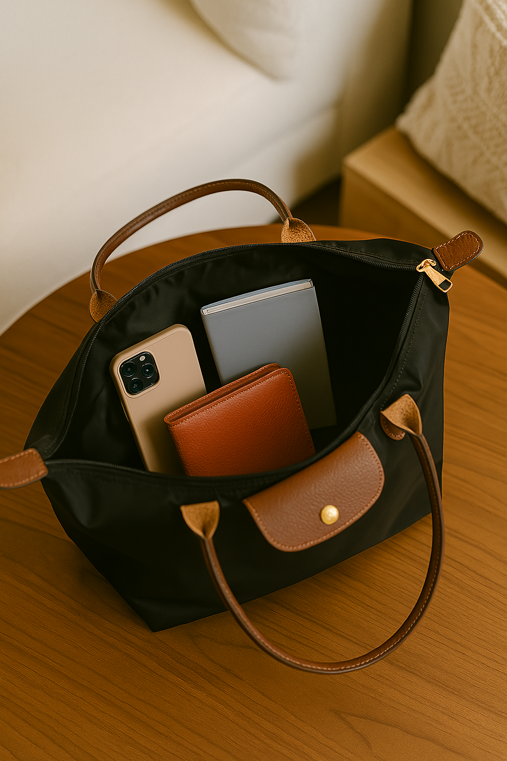Bolso de Mano Clásico para Mujeres Celeste con Acento Moderno y Funcionalidad