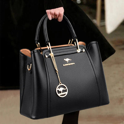 Bolso de mano grande de piel para mujer