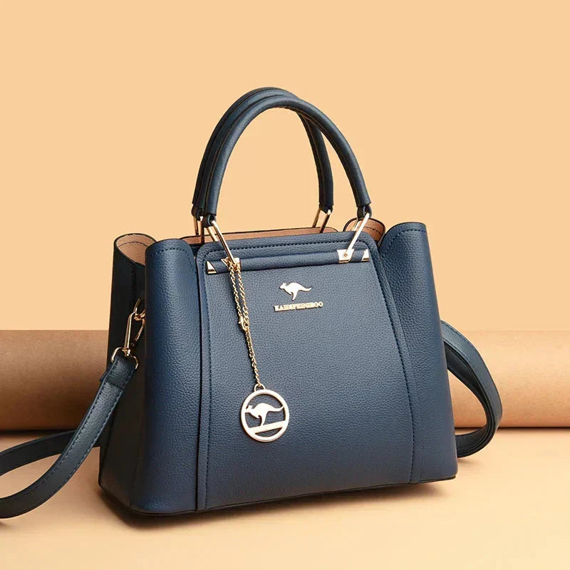 Bolso de mano grande de piel para mujer
