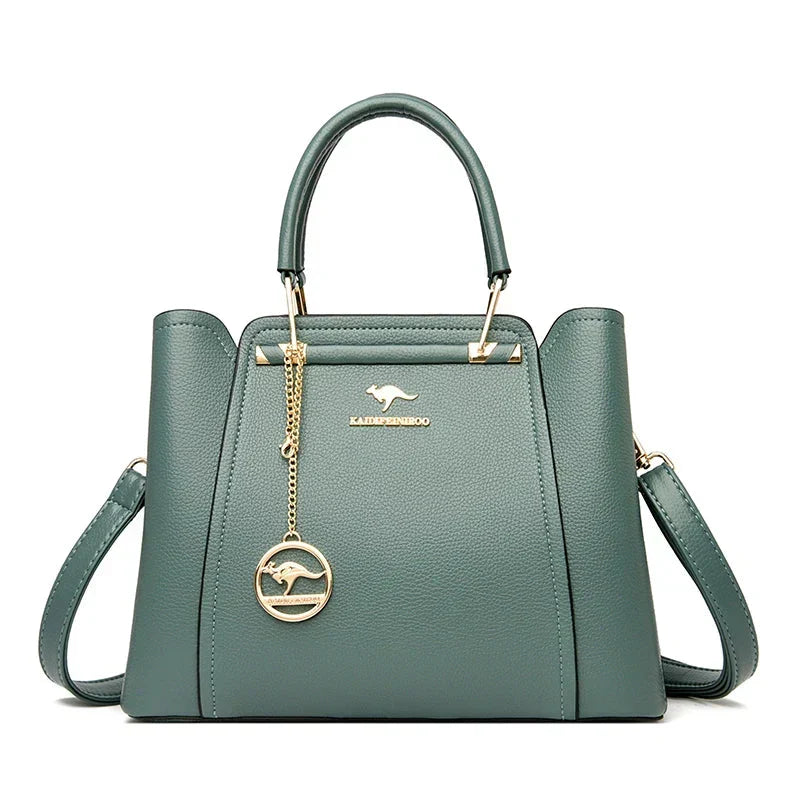 Bolso de mano grande de piel para mujer