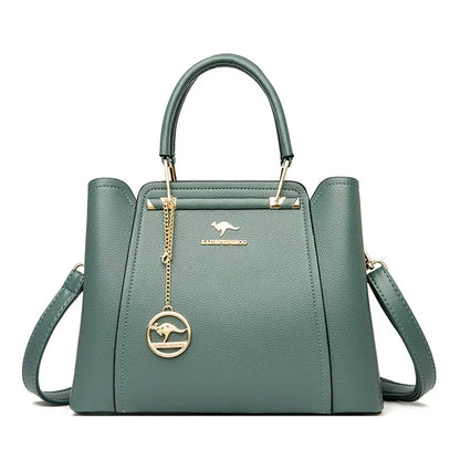 Bolso de mano grande de piel para mujer