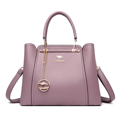 Bolso de mano grande de piel para mujer