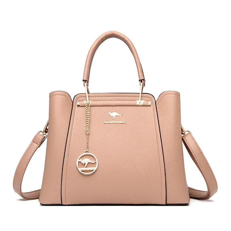 Bolso de mano grande de piel para mujer