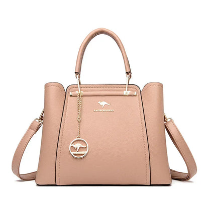 Bolso de mano grande de piel para mujer