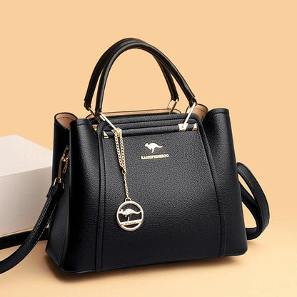 Bolso de mano grande de piel para mujer