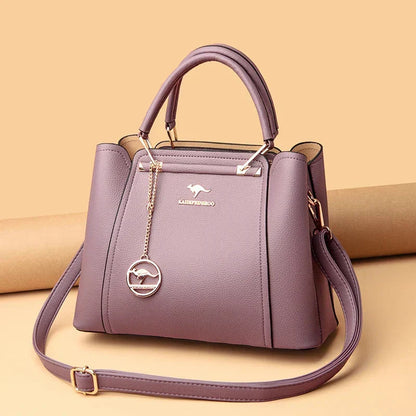 Bolso de mano grande de piel para mujer