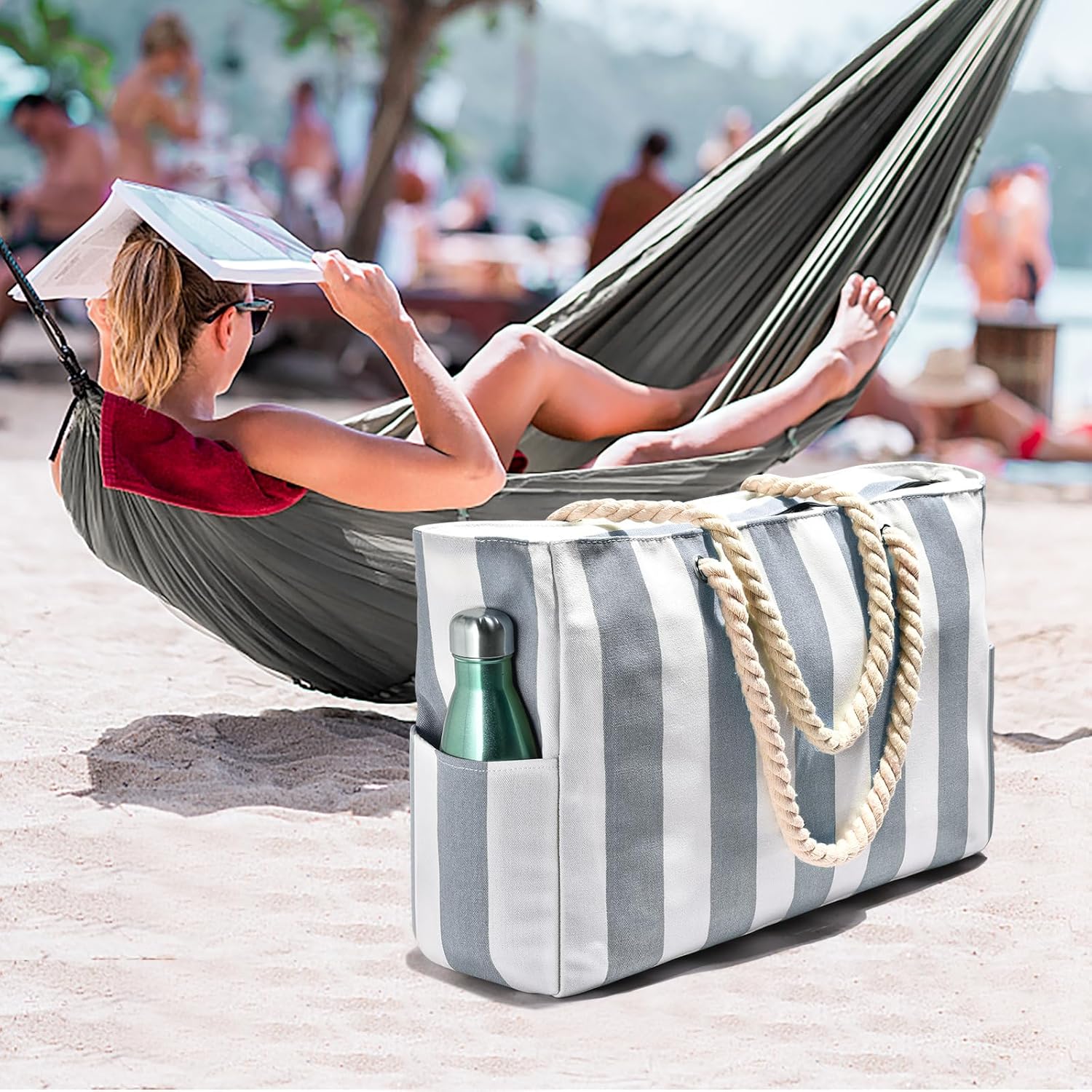 Bolso de Playa Sobredimensionado Impermeable y a Prueba de Arena – SandAway